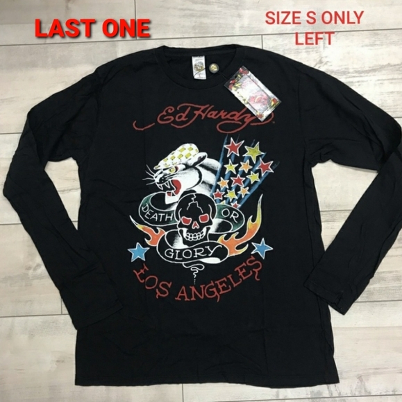 Ed Hardy Other - Ed Hardy Death or Glory size S black tee